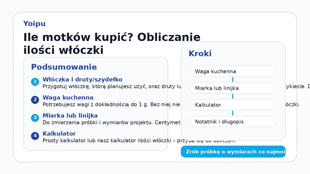 Ile motków kupić? Obliczanie ilości włóczki