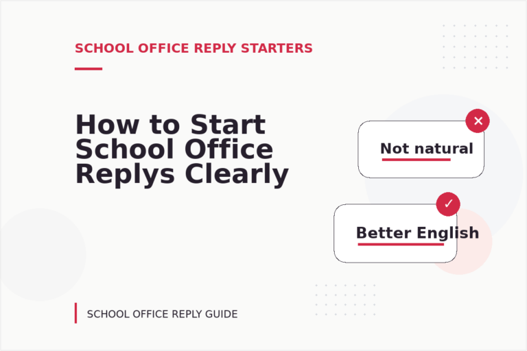 How to Start School Office Replys Clearly How to Start School Office Replys Clearly