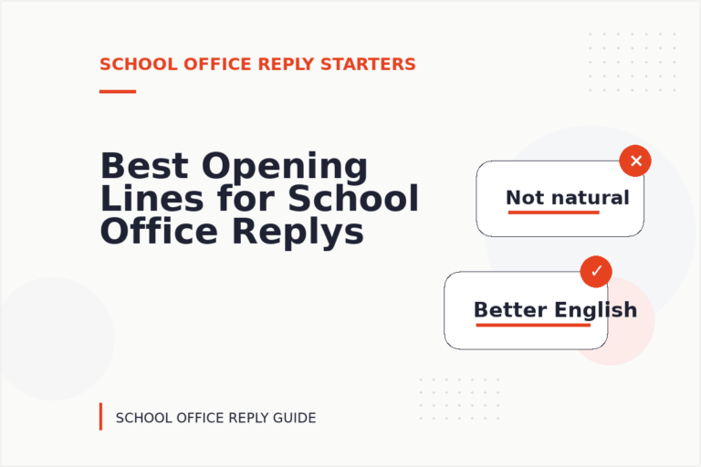 Best Opening Lines for School Office Replys Best Opening Lines for School Office Replys