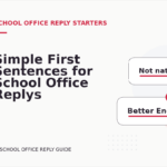 Simple First Sentences for School Office Replys