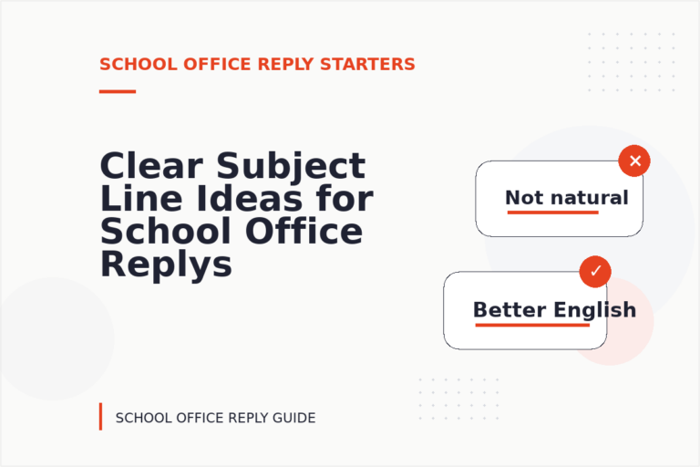 Clear Subject Line Ideas for School Office Replys Clear Subject Line Ideas for School Office Replys