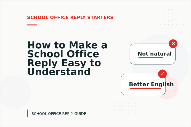 How to Make a School Office Reply Easy to Understand How to Make a School Office Reply Easy to Understand