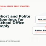 Short and Polite Openings for School Office Reply English