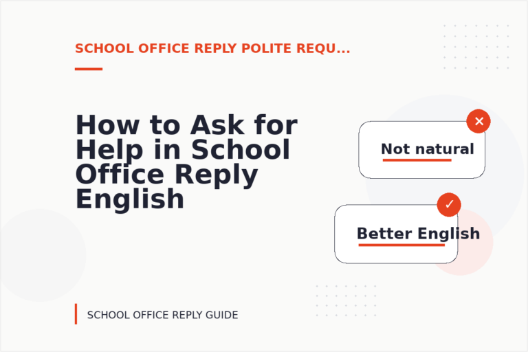 How to Ask for Help in School Office Reply English How to Ask for Help in School Office Reply English