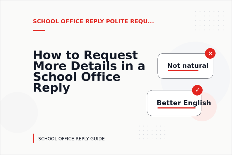 How to Request More Details in a School Office Reply How to Request More Details in a School Office Reply