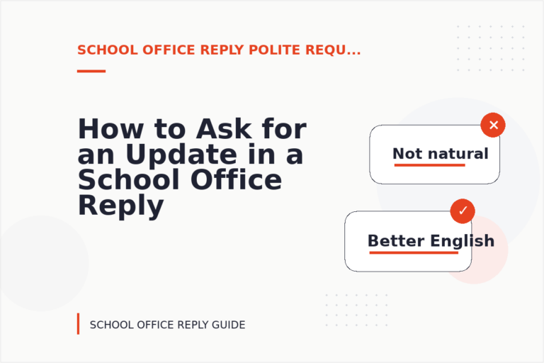 How to Ask for an Update in a School Office Reply How to Ask for an Update in a School Office Reply
