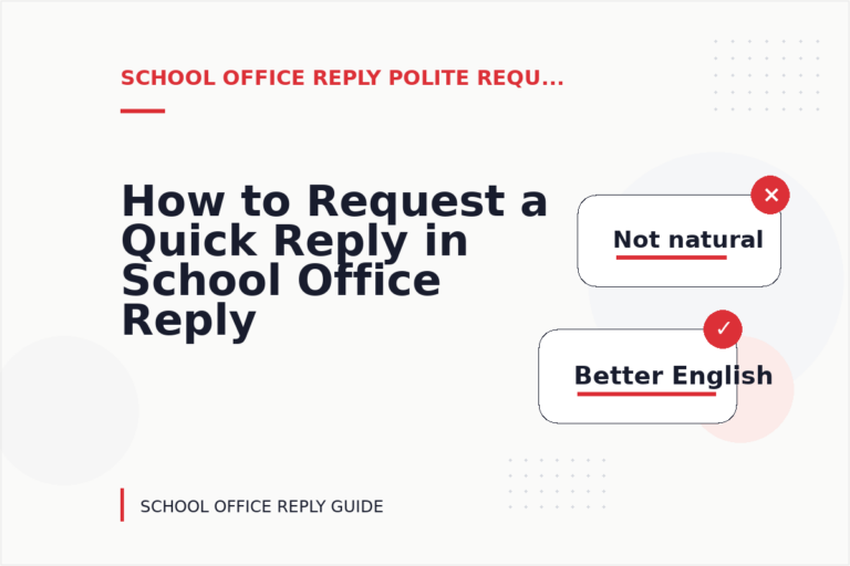 How to Request a Quick Reply in School Office Reply English How to Request a Quick Reply in School Office Reply English