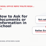 How to Ask for Documents or Information in School Office Reply English