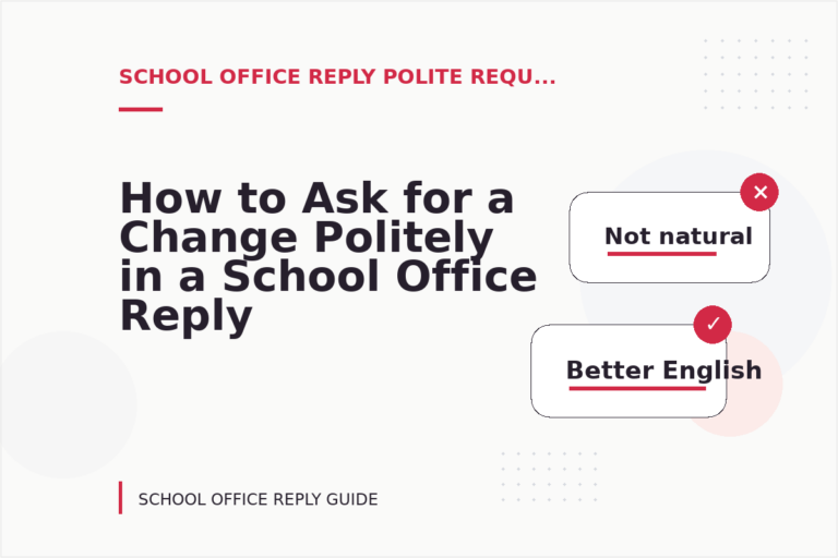 How to Ask for a Change Politely in a School Office Reply How to Ask for a Change Politely in a School Office Reply