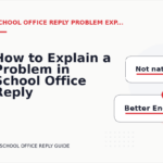 How to Explain a Problem in School Office Reply English