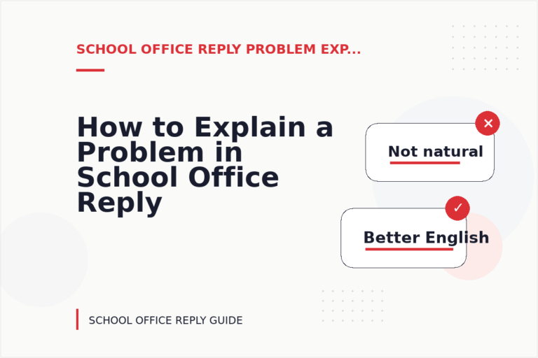 How to Explain a Problem in School Office Reply English How to Explain a Problem in School Office Reply English