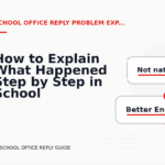 How to Explain What Happened Step by Step in School Office Reply English