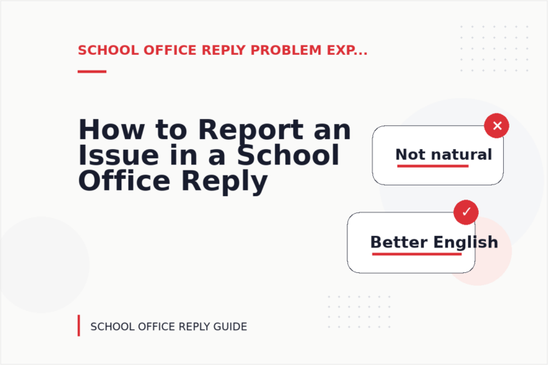 How to Report an Issue in a School Office Reply How to Report an Issue in a School Office Reply