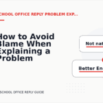 How to Avoid Blame When Explaining a Problem in School Office Reply English