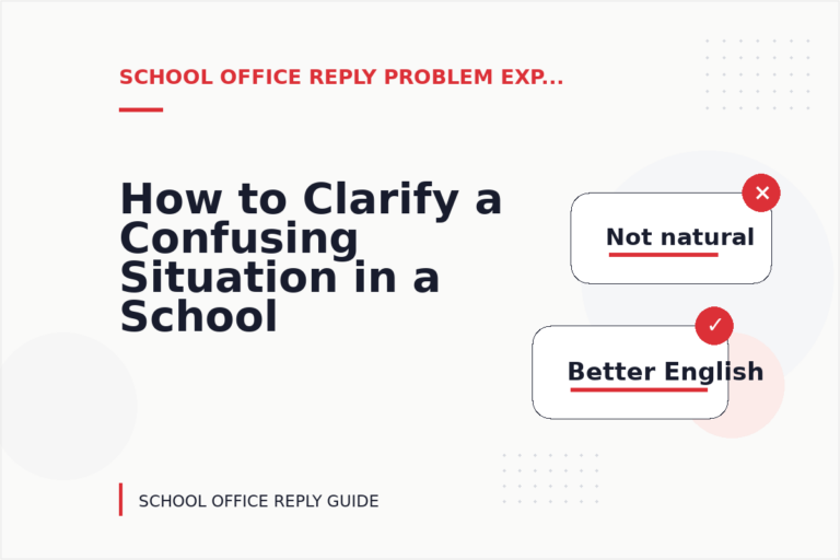 How to Clarify a Confusing Situation in a School Office Reply How to Clarify a Confusing Situation in a School Office Reply