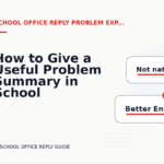 How to Give a Useful Problem Summary in School Office Reply English