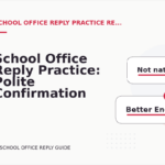School Office Reply Practice: Polite Confirmation Examples