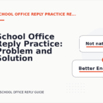 School Office Reply Practice: Problem and Solution Replies