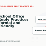 School Office Reply Practice: Formal and Friendly Versions