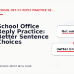 School Office Reply Practice: Better Sentence Choices