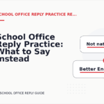 School Office Reply Practice: What to Say Instead