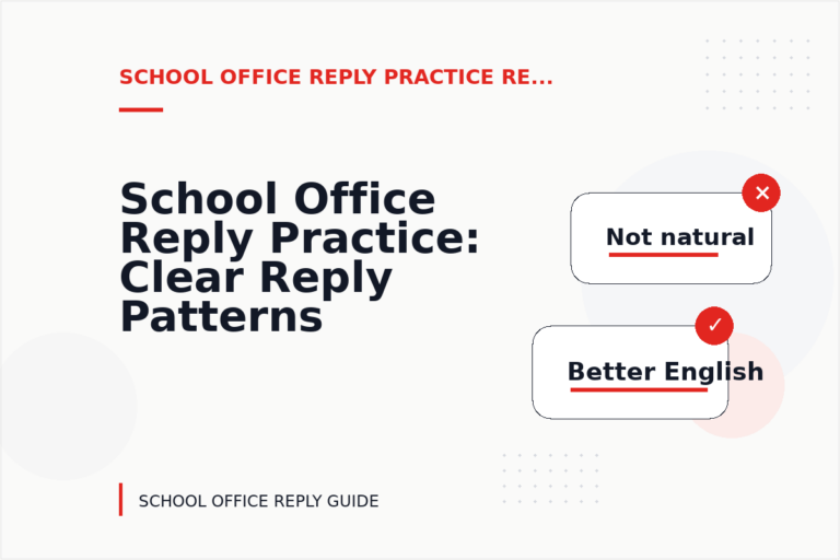 School Office Reply Practice: Clear Reply Patterns School Office Reply Practice: Clear Reply Patterns