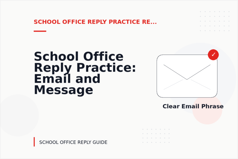 School Office Reply Practice: Email and Message Examples School Office Reply Practice: Email and Message Examples