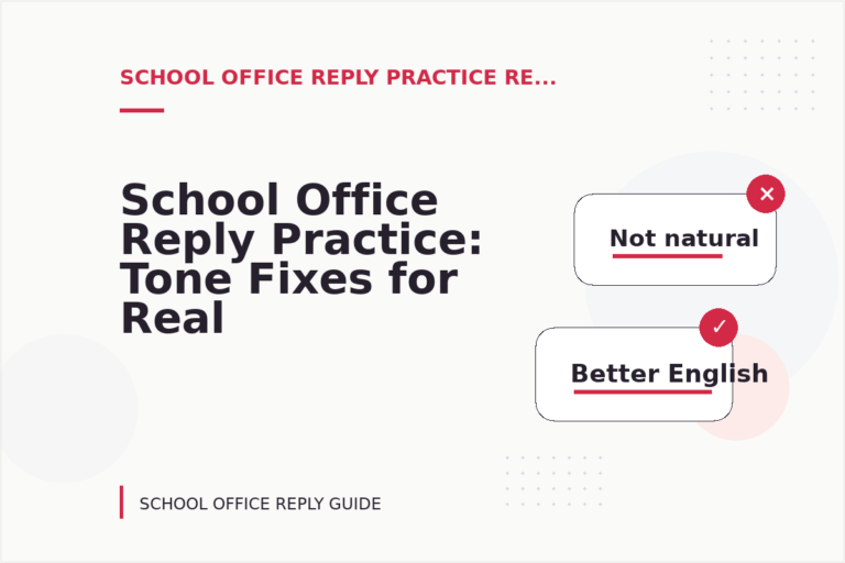 School Office Reply Practice: Tone Fixes for Real Situations School Office Reply Practice: Tone Fixes for Real Situations