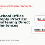 School Office Reply Practice: Softening Direct Sentences