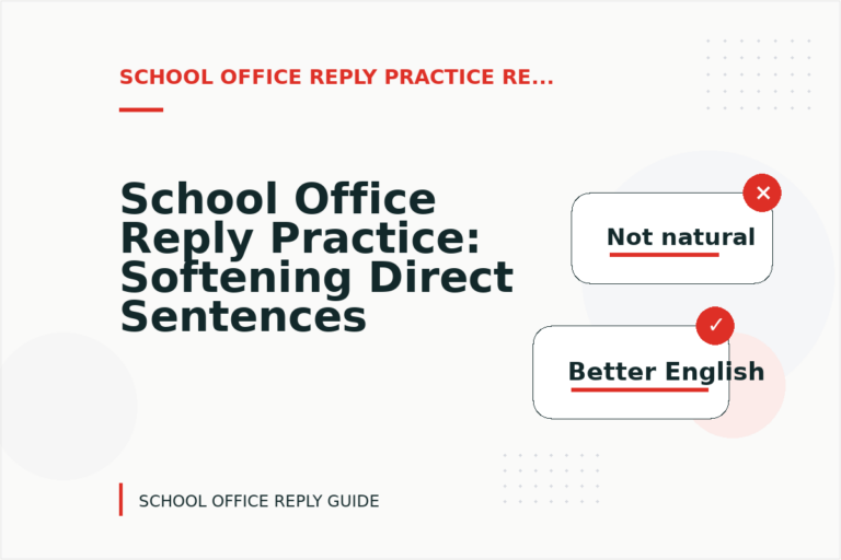 School Office Reply Practice: Softening Direct Sentences School Office Reply Practice: Softening Direct Sentences