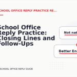 School Office Reply Practice: Closing Lines and Follow-Ups